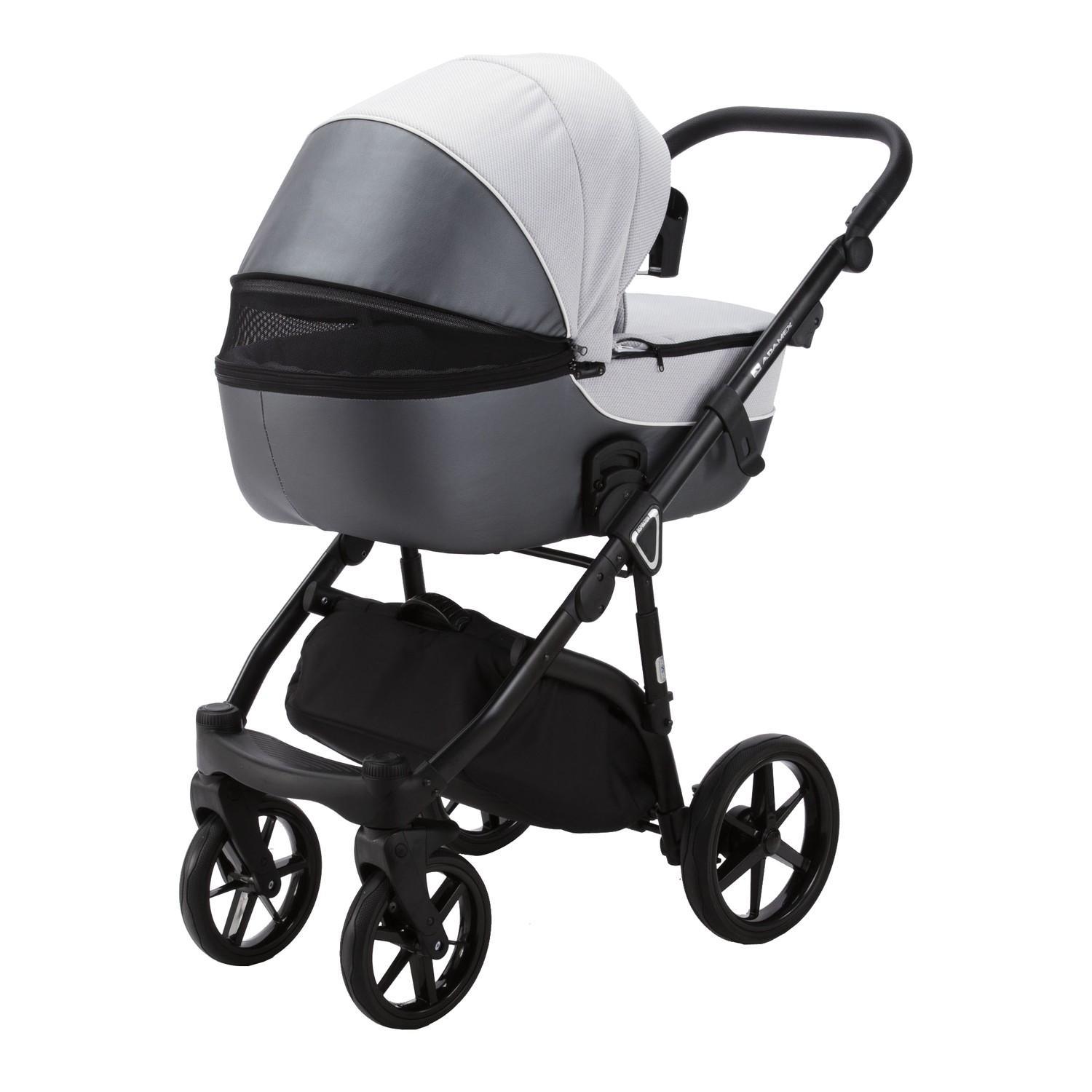 Коляска 2в1 Adamex Bibione Lux серый - фото 4