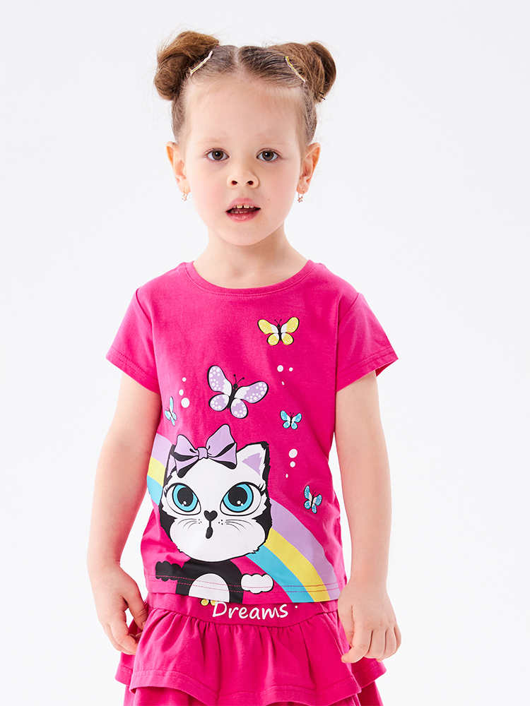 Футболка ME WE KG122-J102-600_Ярко-розовый - фото 2