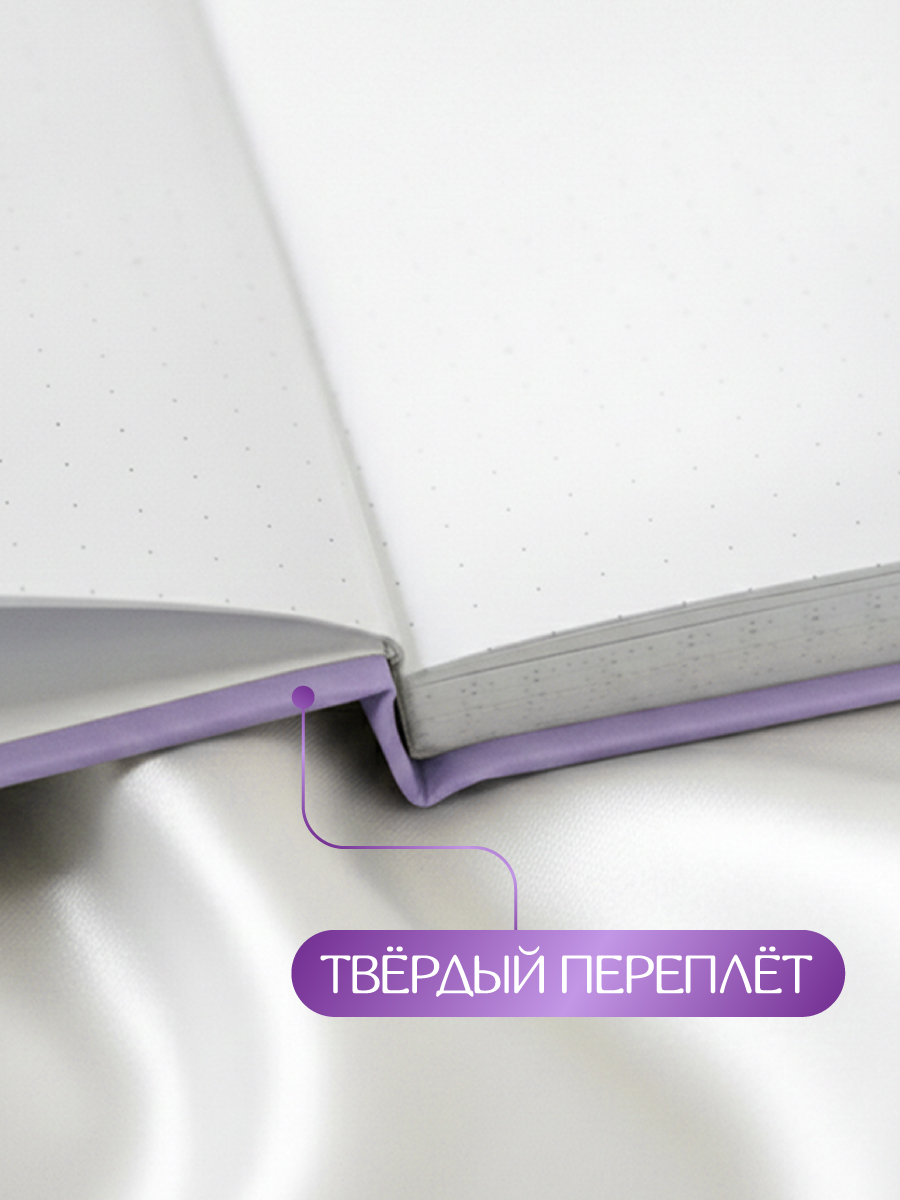 Блокнот Проф-Пресс точкабук лавандовый А5 48 лист. - фото 2