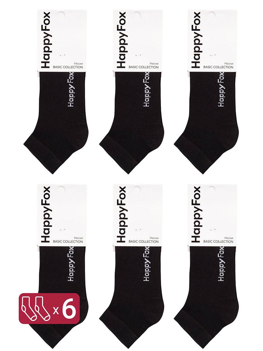 Носки 6 пар HappyFox HFET2001NBчерный - фото 3