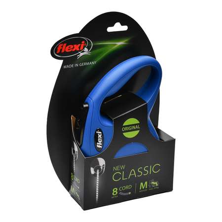 Рулетка Flexi New Classic M трос 8м до 20кг Синяя