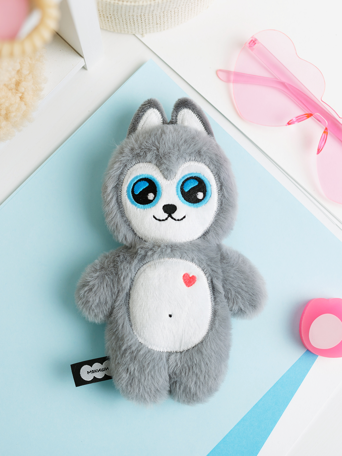 Игрушка мягкая Мякиши собачка Хаски Аляска 4 см - фото 10