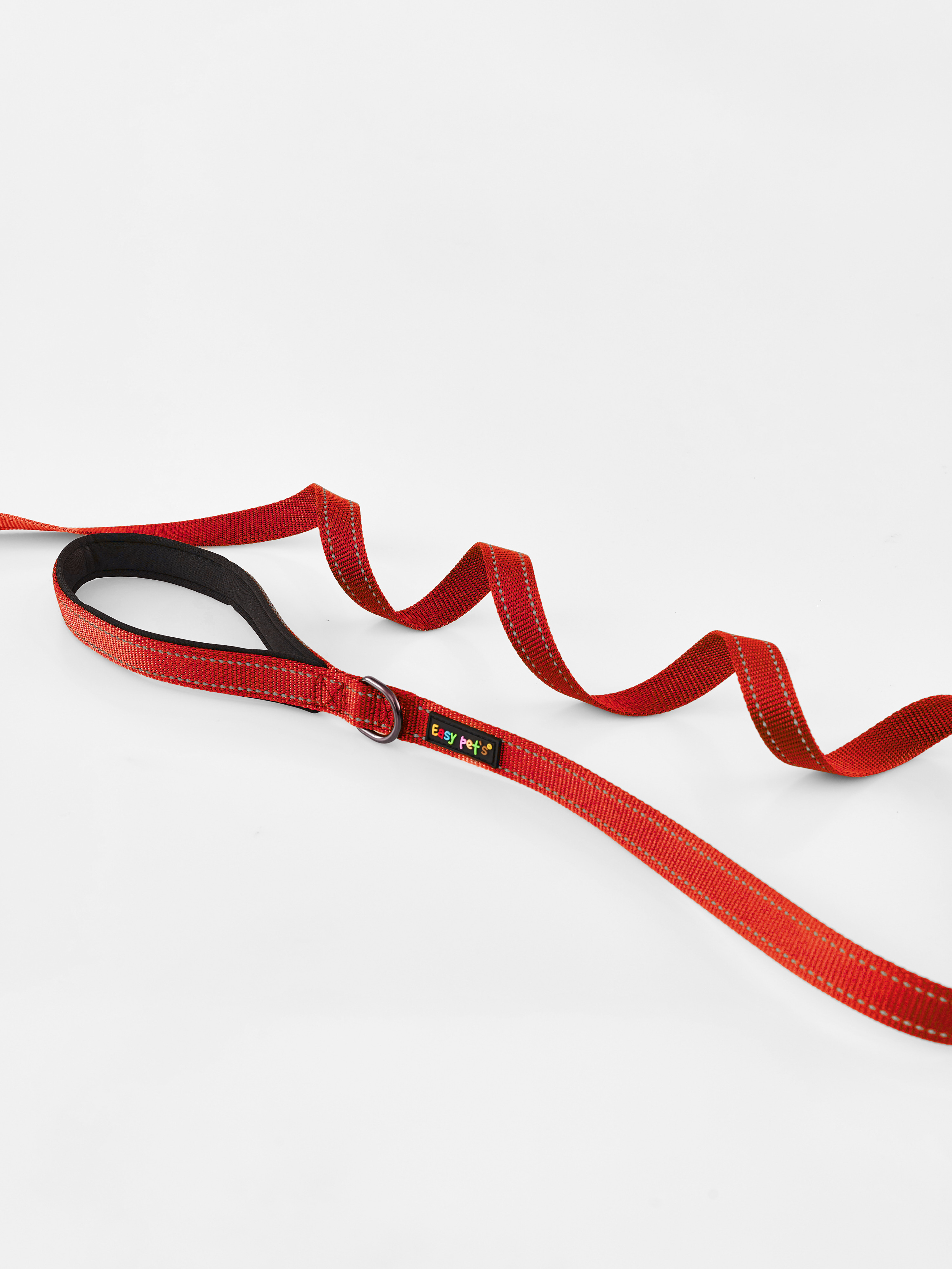 Поводок для собак с неопреновой ручкой Easy Pets 211 цвет Красный р-р M 2см 210см - фото 12