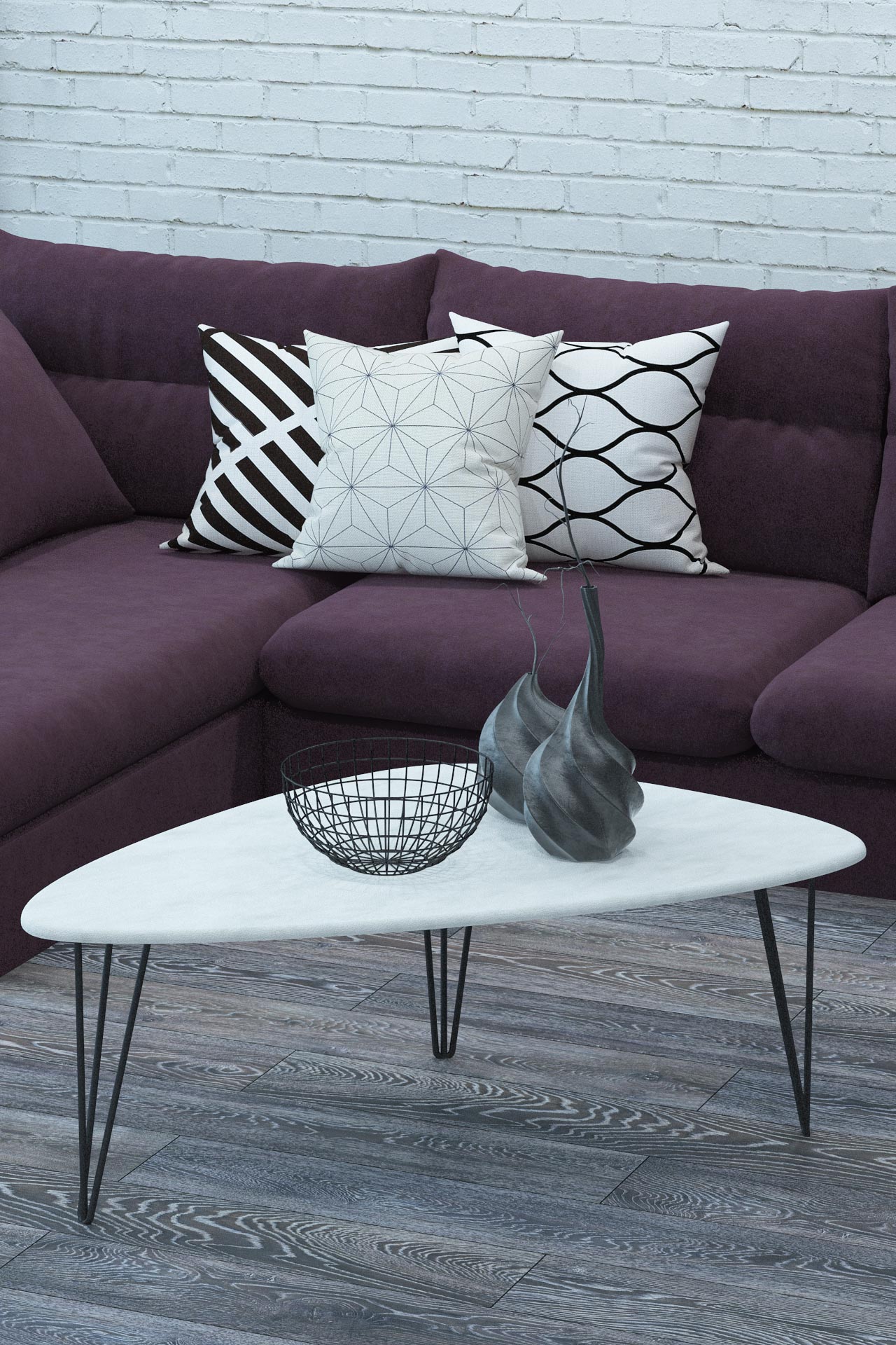 Стол журнальный КАЛИФОРНИЯ МЕБЕЛЬ Престон белый бетон - фото 2