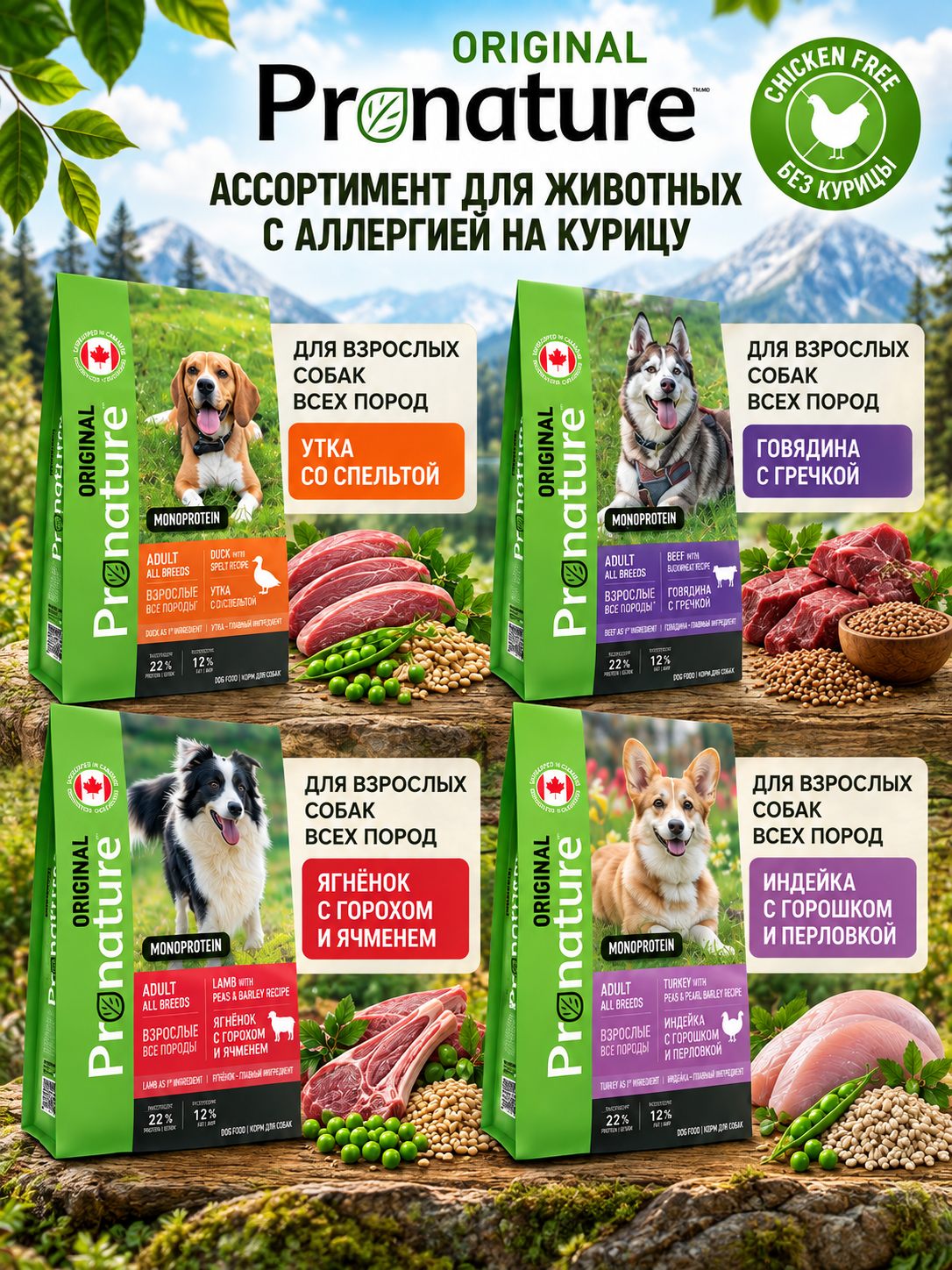 Корм для собак всех пород сухой Pronature Original на ягненке 10кг - фото 6