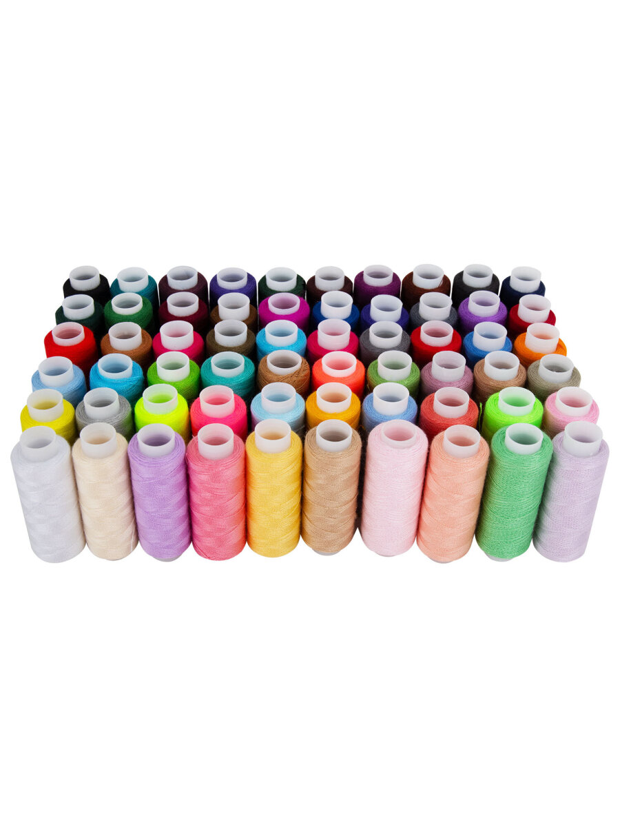 Нитки для шитья Develia армированные 40/2 200 м швейный набор 60 цветов - фото 13