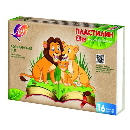 Пластилин Луч 16 цв.