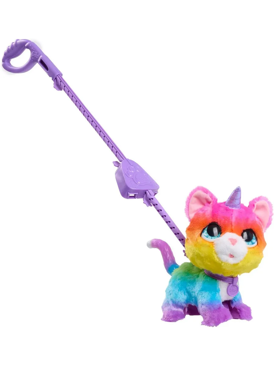 Мягкая игрушка FurReal Friends Walk-a-Lots Кошка-единорог - фото 3