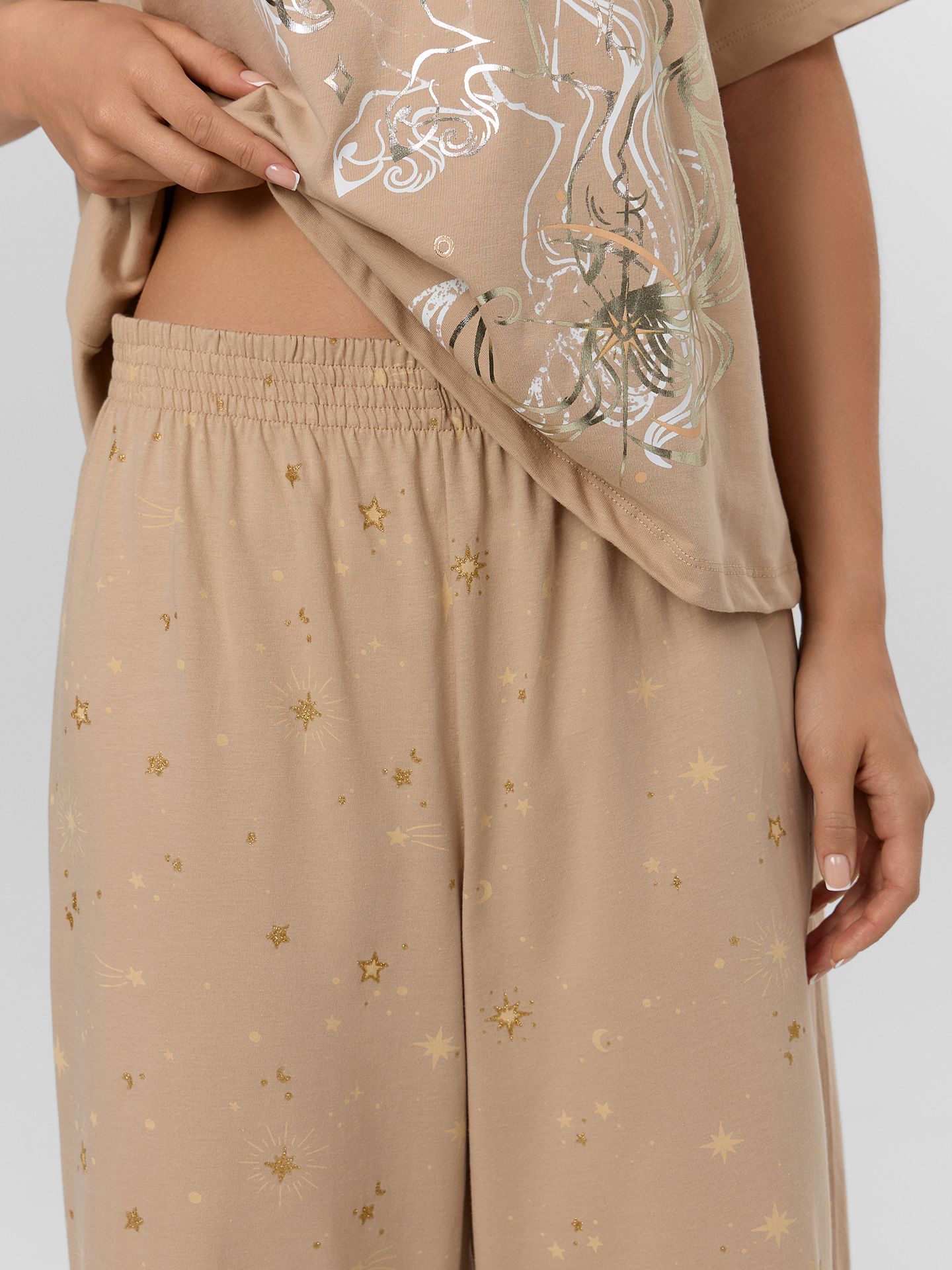 Пижама Mark Formelle (Марк Формэль) 592600/песочный +звезды на песочном - фото 8