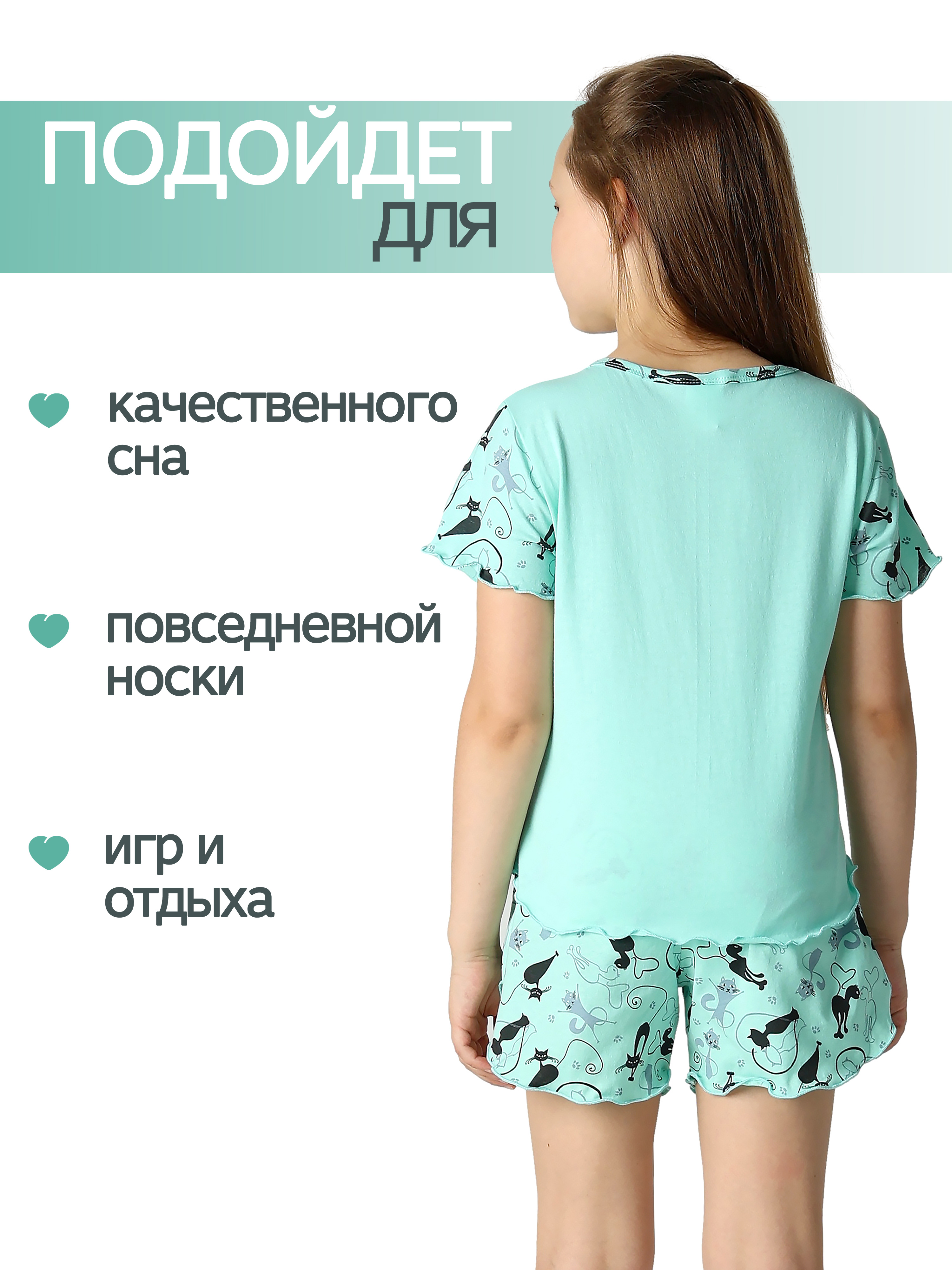 Пижама ДО-Детская Одежда 004К8/мятный10 - фото 5