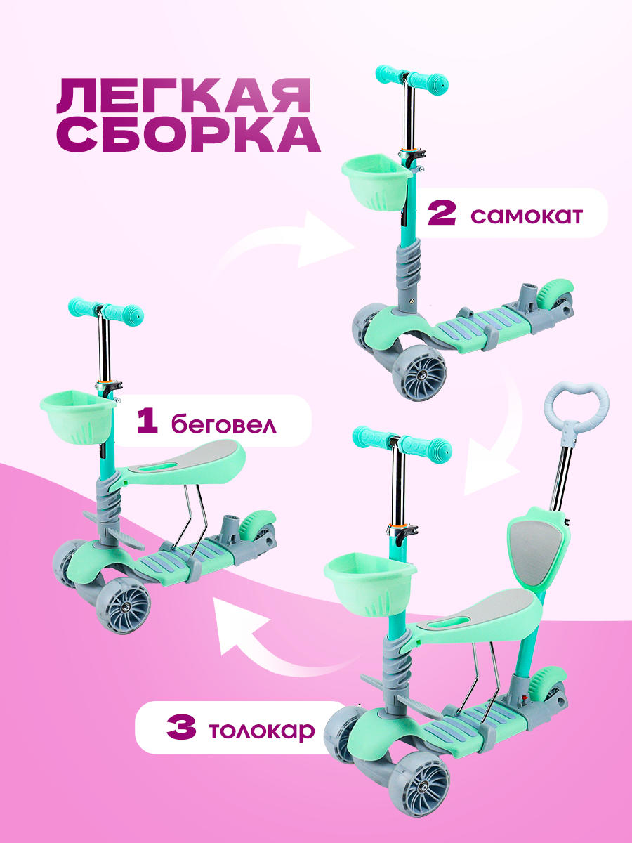 Самокат Velobibi трехколесный - фото 3
