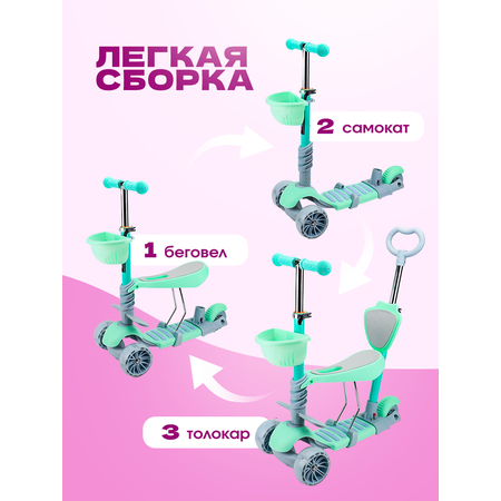 Самокат Velobibi трехколесный