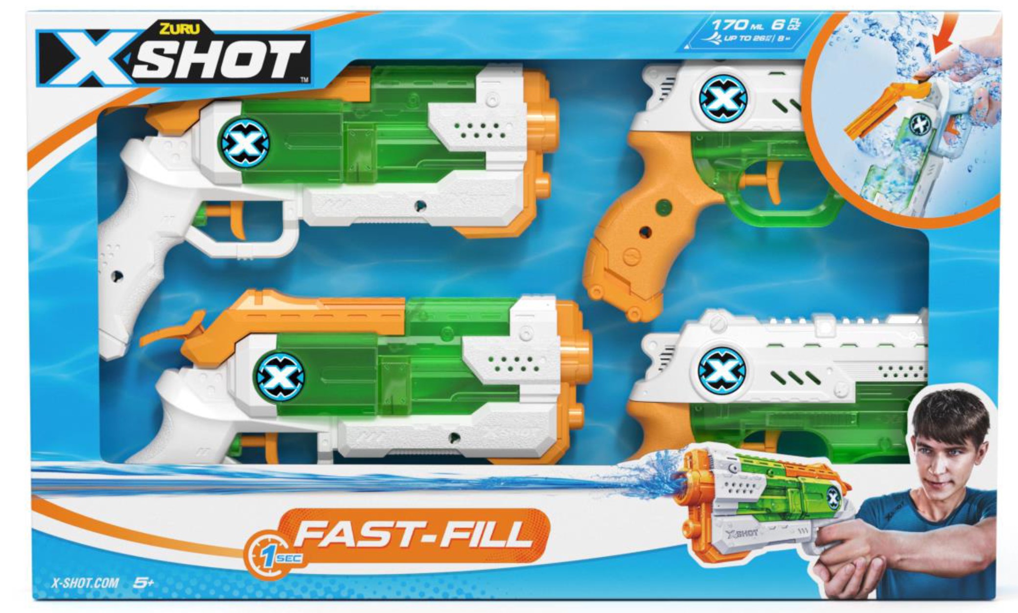 Бластер водный Zuru XSHOT  Fast Fill Water Фаст Филл - фото 1