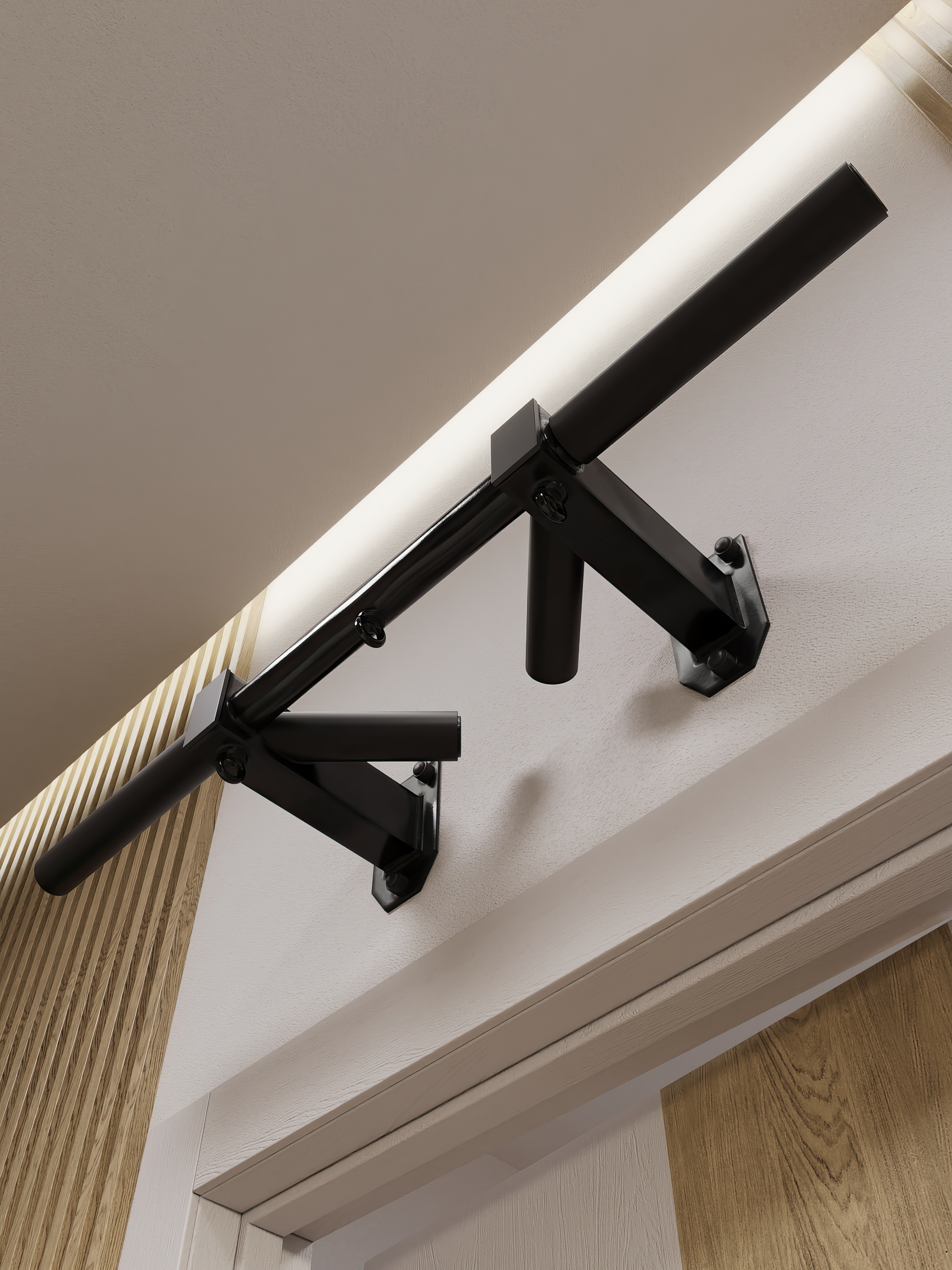 Турник наддверный "Бизон" PRO - прорезиненное покрытие - фото 10