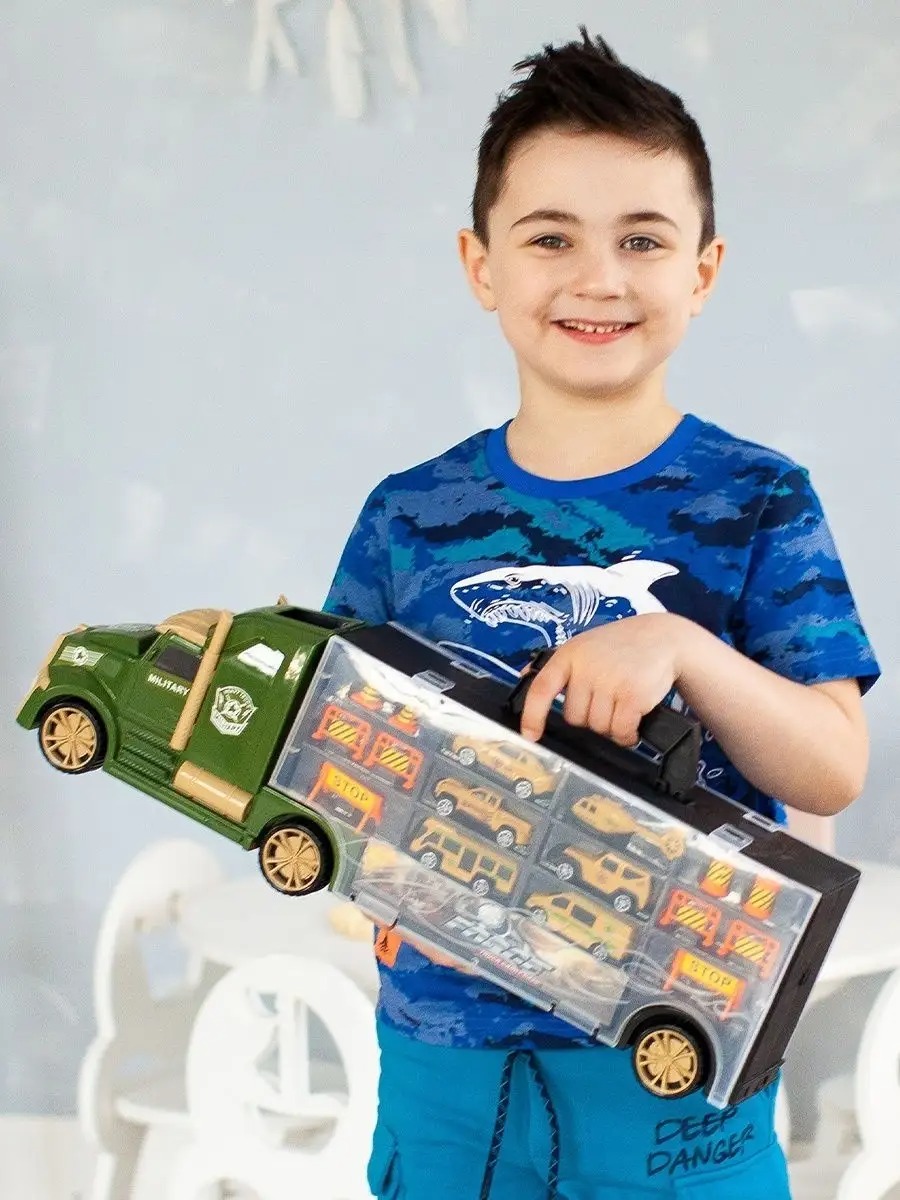 Автовоз Givito Милитари с тоннелем G205-017 - фото 1