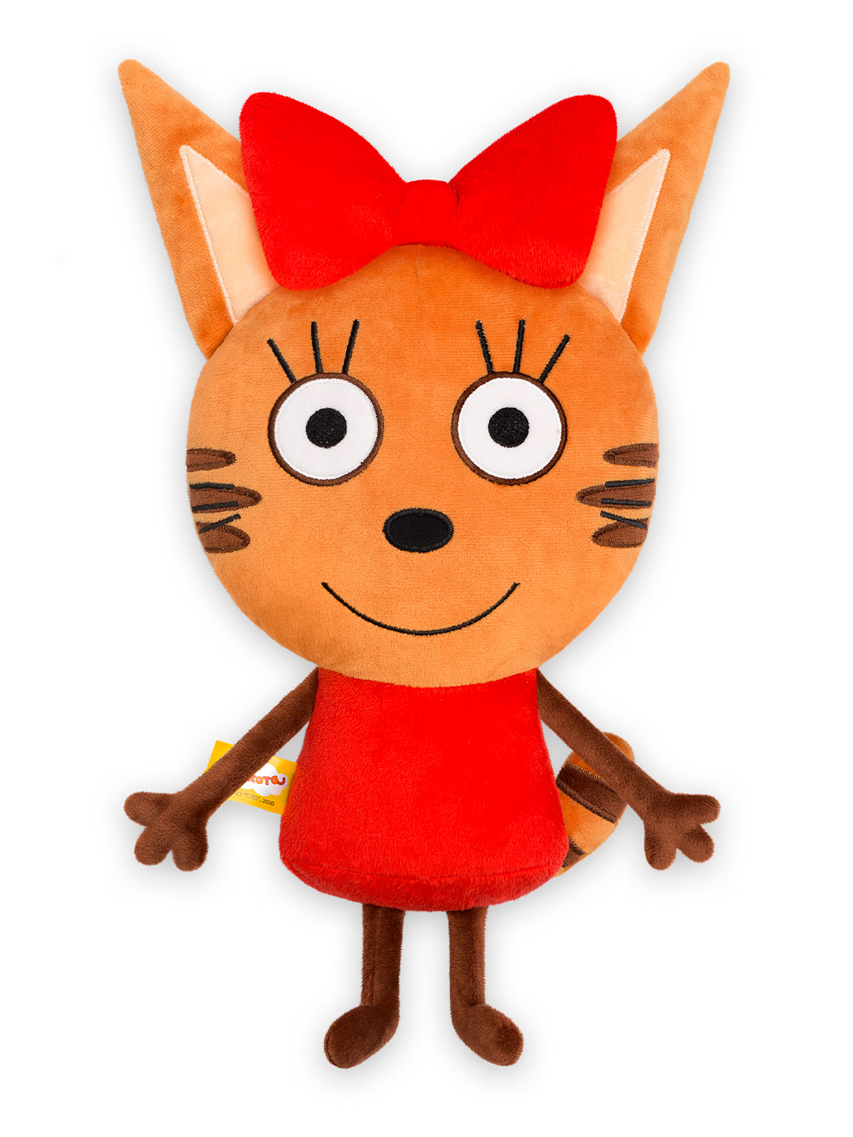 Игрушка мягкая Мякиши Детская большая плюшевая подушка три кота карамелька - фото 9