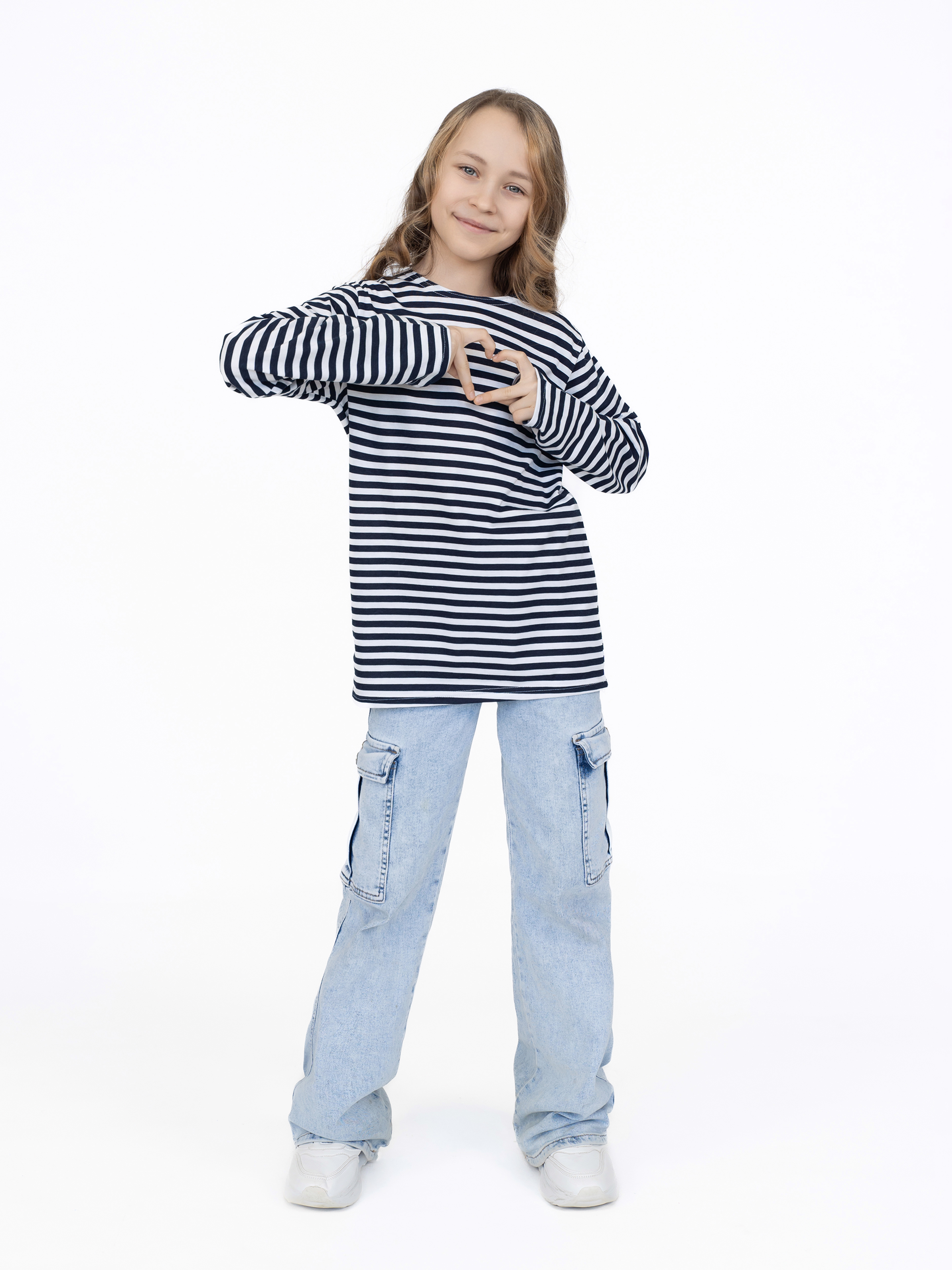 Лонгслив Утенок 516 темно-синий полоска - фото 27