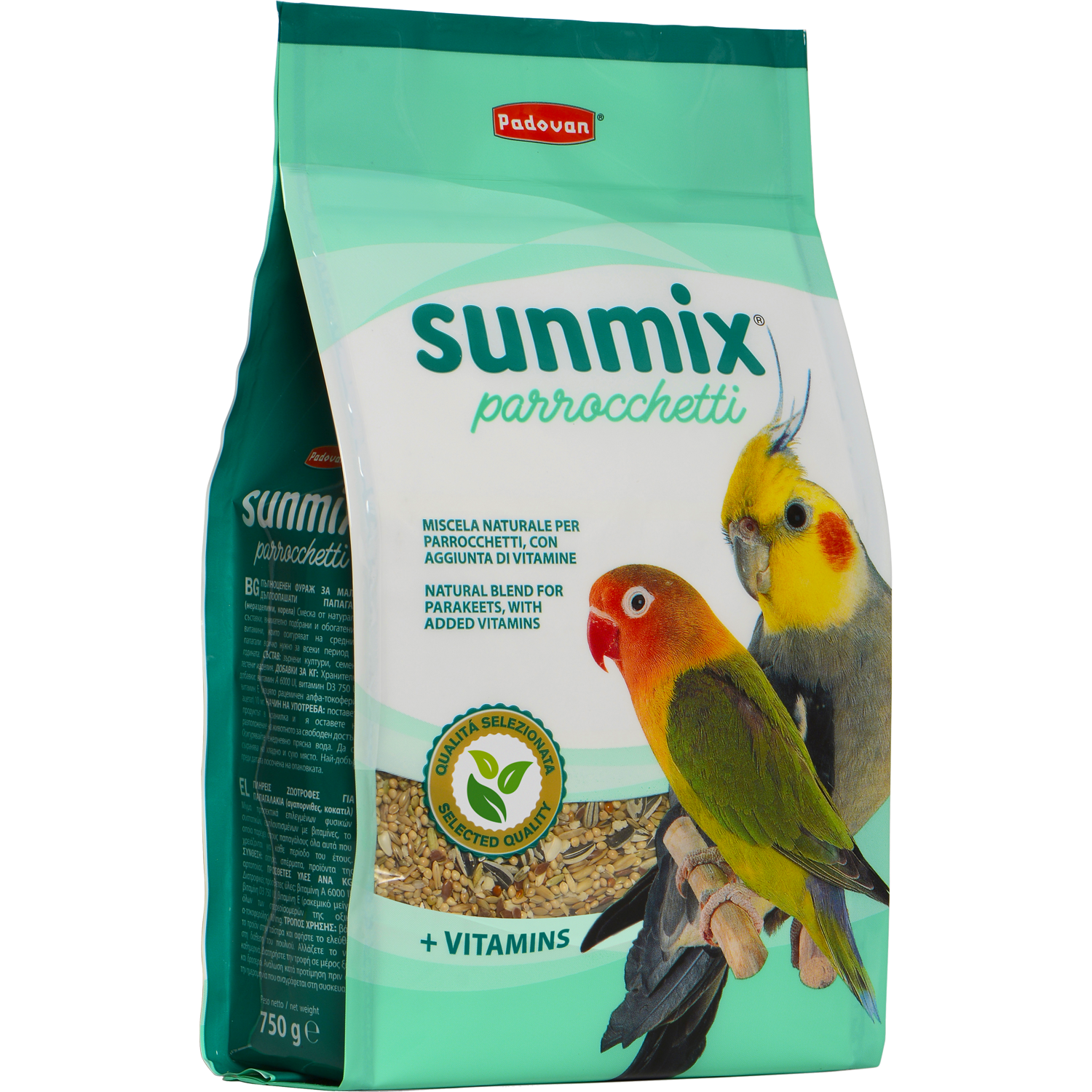 Корм для волнистых попугаев Padovan 850г Sunmix средних комплексный - фото 1