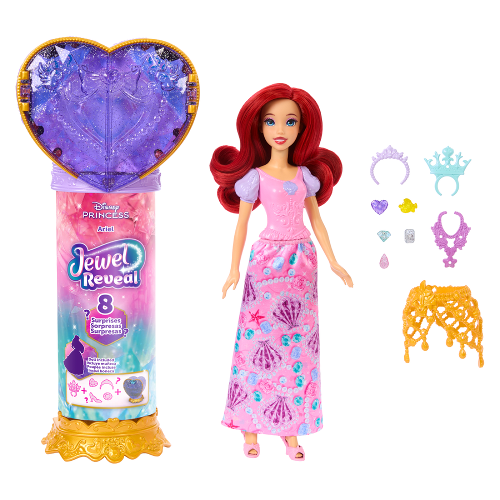 Кукла модельная Disney Princess Jewel Reveal Ariel высота 29 см JHL49 - фото 6