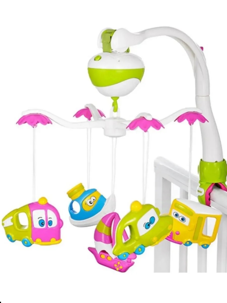 Мобиль ТОТОША Машинки музыкальный, белый шум - фото 6
