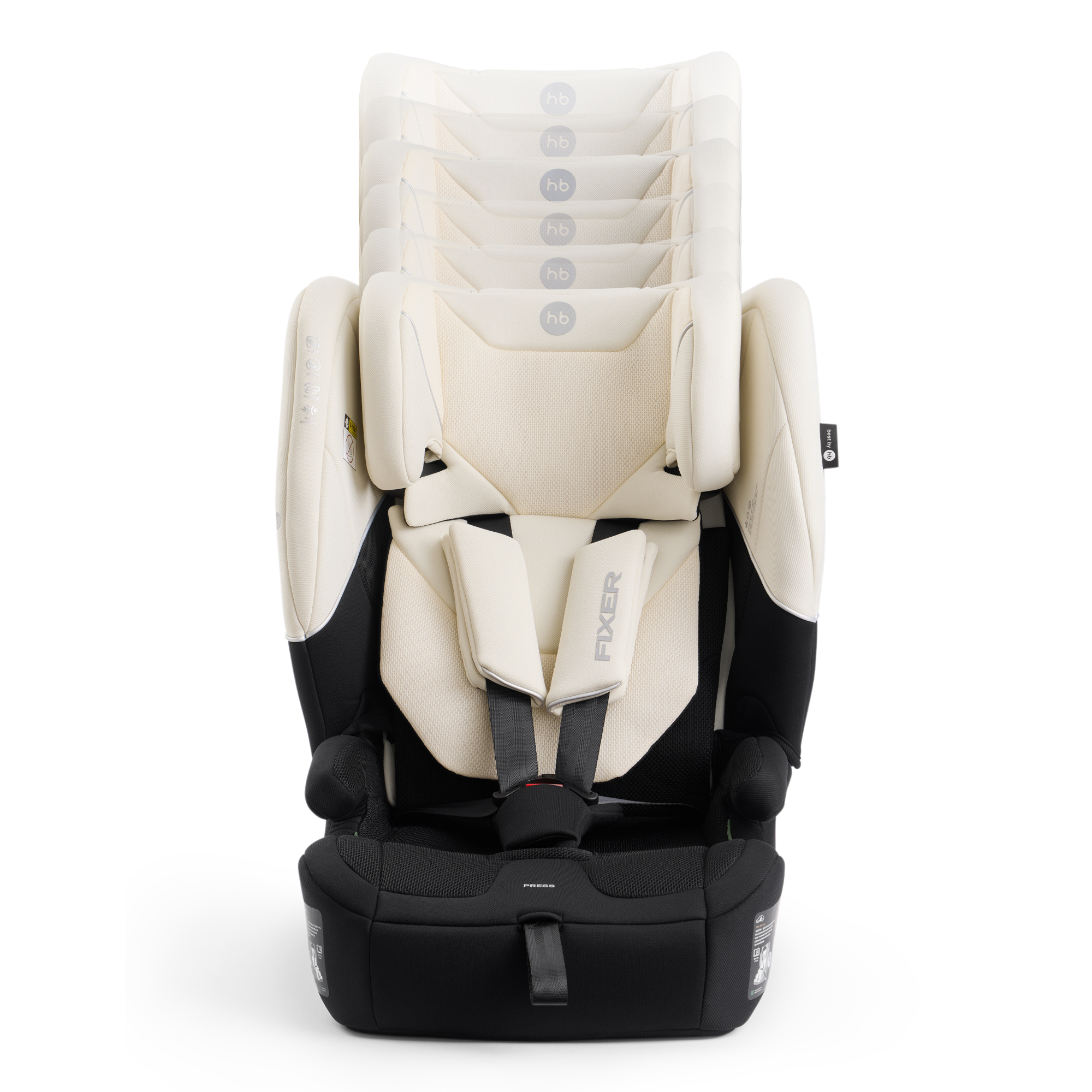 Автокресло Happy Baby Fixer Isofix 1/2/3 (9-36 кг) бежевый - фото 13