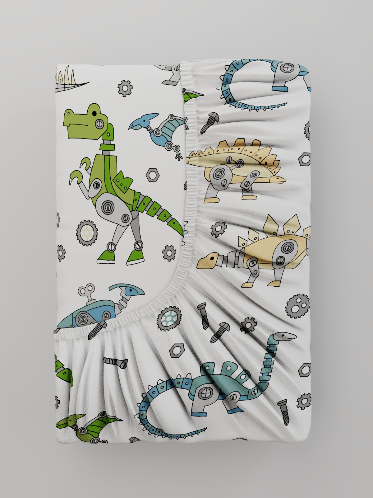 Простыня Сказка. Динороботы 90 x 200 см 1 шт. - фото 2