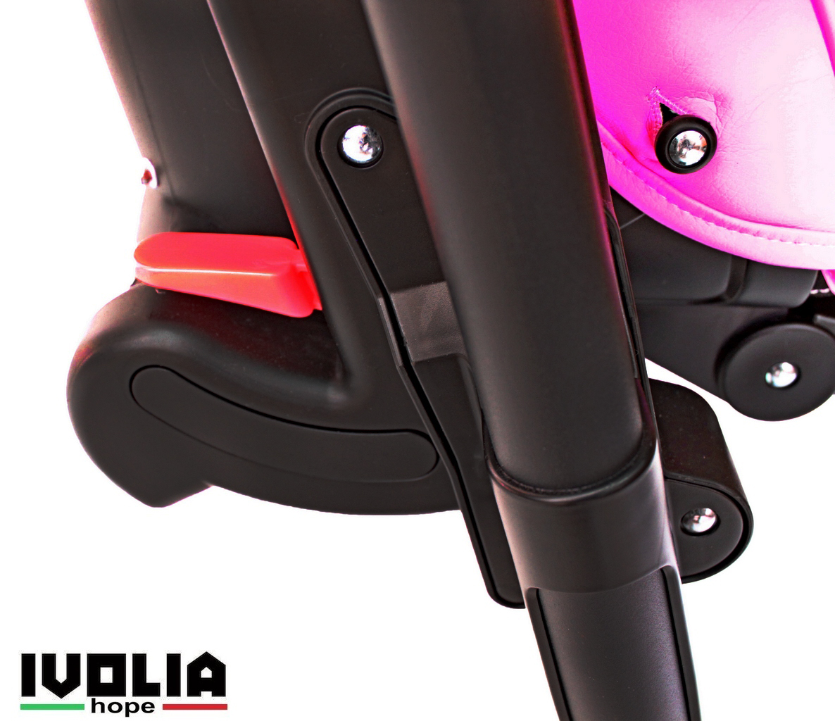 Стульчик для кормления Ivolia HOPE 01 2 колеса pink трансформер - фото 13