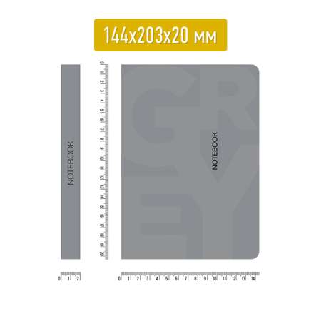 Блокнот Проф-Пресс в клетку А5. Total Grey 1 168 лист.