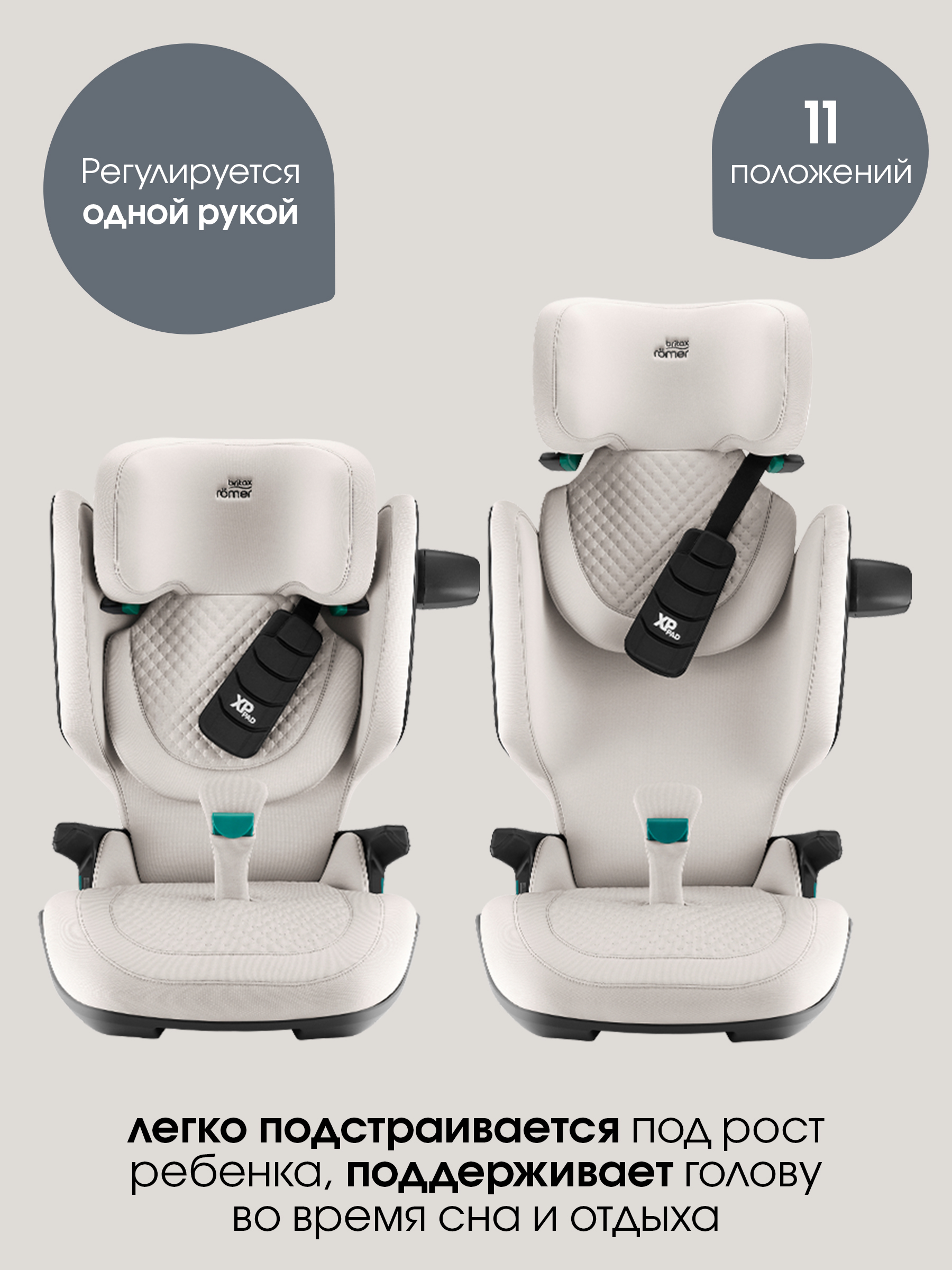 Автокресло Britax Roemer KIDFIX PRO i-SIZE LUX Isofix 2/3 (15-36 кг) бежевый - фото 7