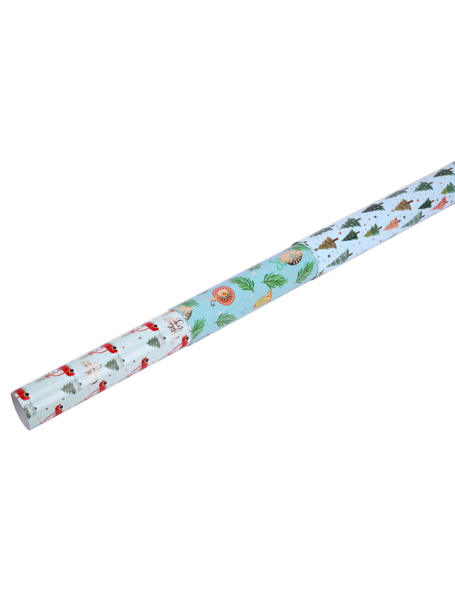 Упаковочная бумага Золотая сказка для новогодних подарков в рулоне 70х100 см набор 3 штуки - фото 11