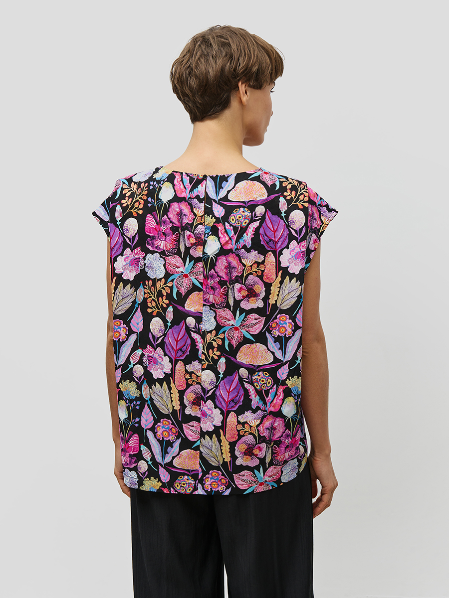 Блузка Baon B1923024/BLACK PRINTED - фото 3