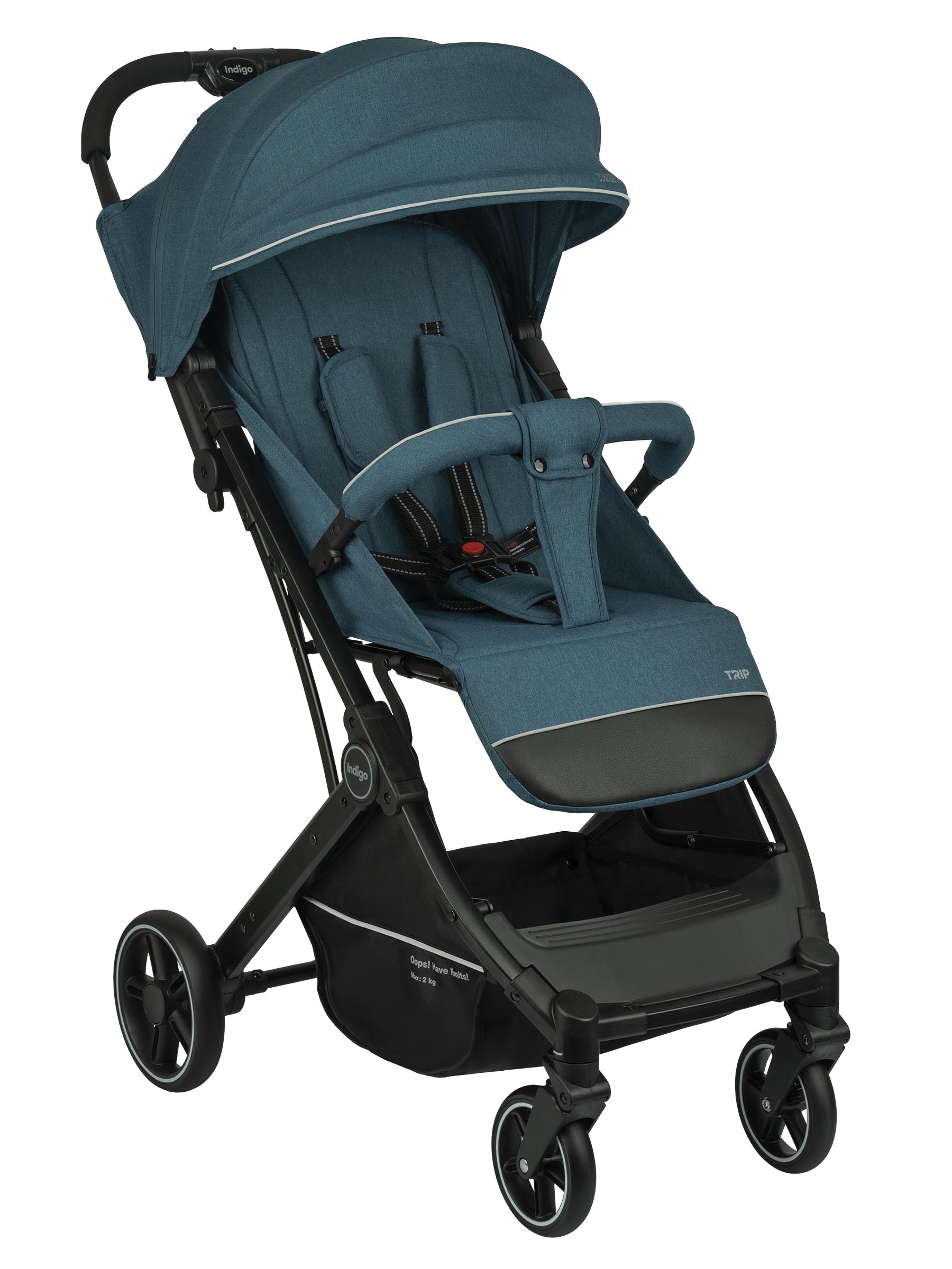 Коляска прогулочная Indigo Trip для путешествий синий - фото 1