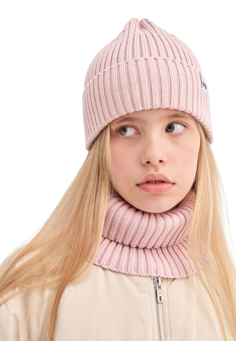 Шапка и снуд wookee Шапка_СнудРозовый - фото 3