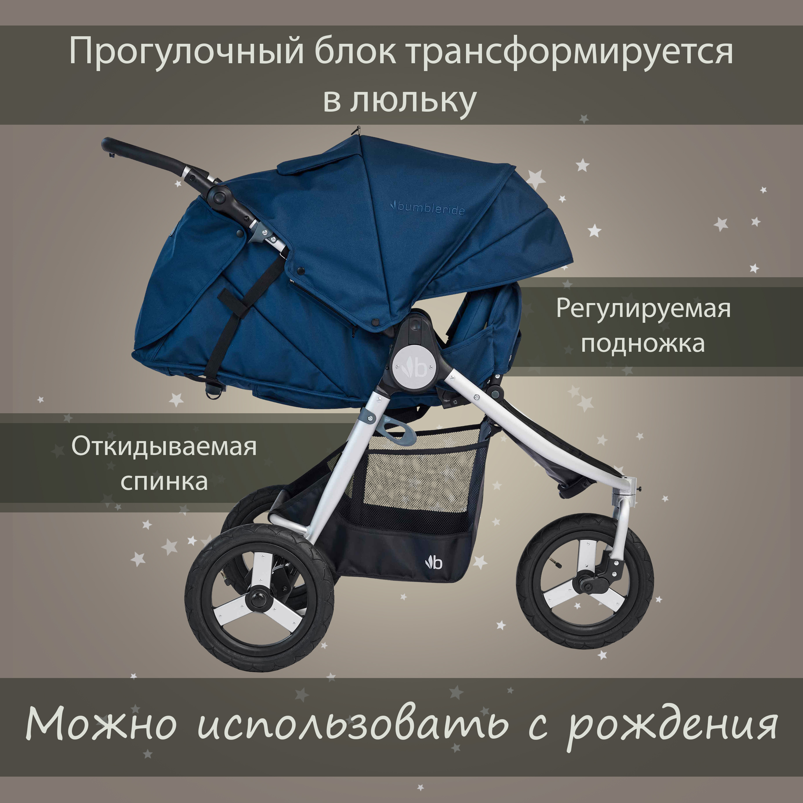Коляска прогулочная Bumbleride Indie / Maritime - фото 6