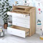 Комод пеленальный aton baby furniture Elio (дуб сонома, белый)