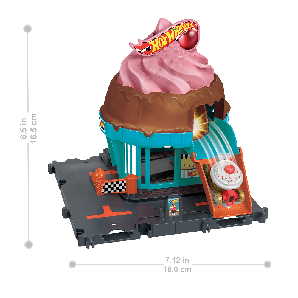 Трек Hot Wheels City Ice Cream Swirl HTN77 HDR24/HTN77 - фото 4
