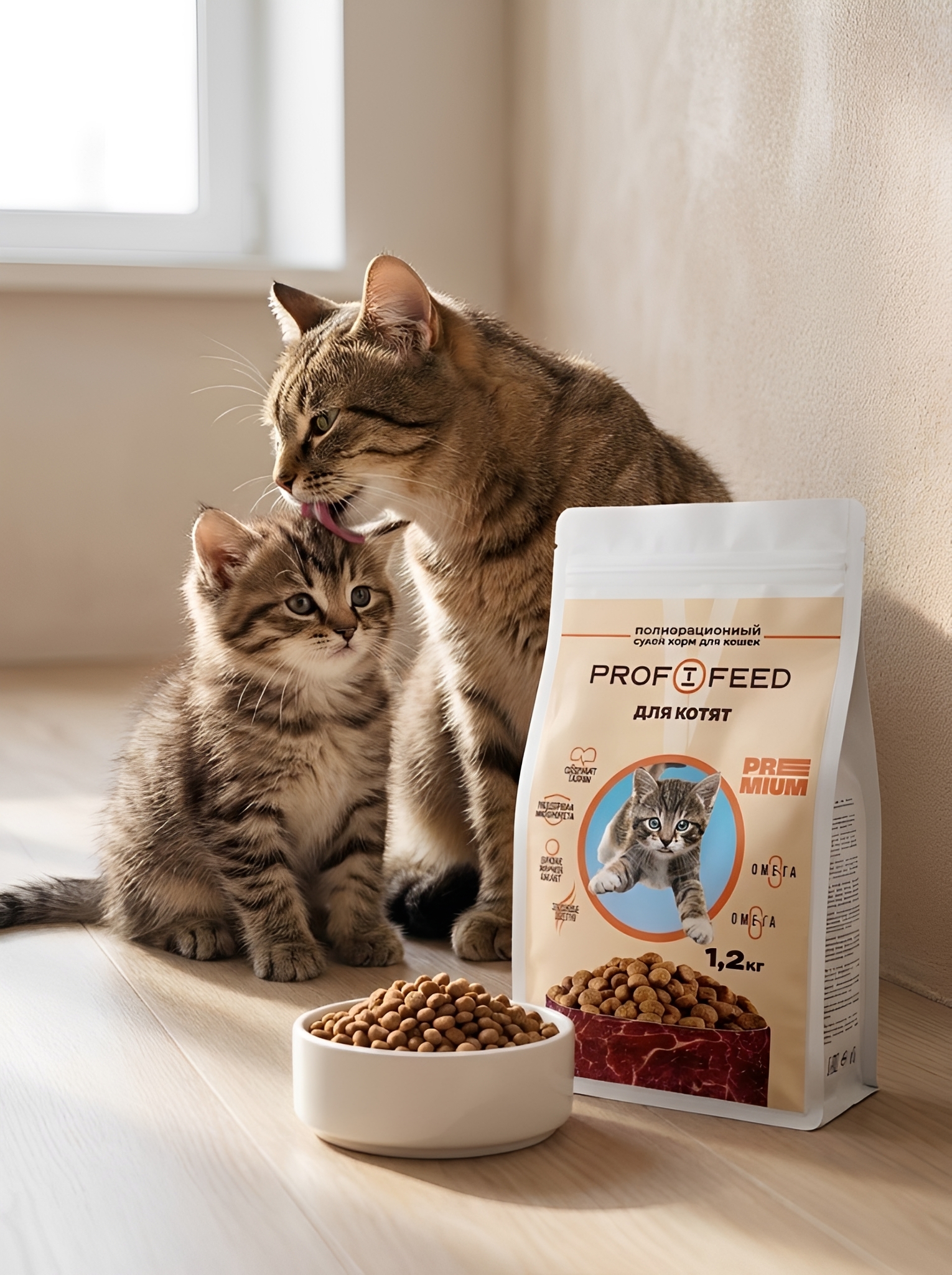 Корм сухой Profifeed для котят 1,2кг - фото 3