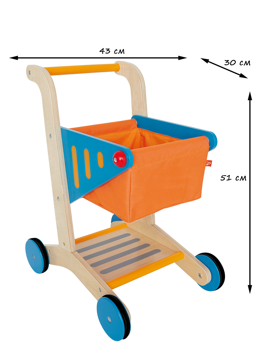 Игровой набор Hape тележки и корзинки, продукты, касса - фото 11