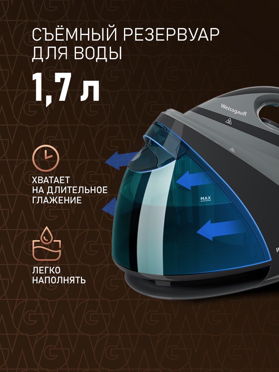 Парогенератор WEISSGAUFF WSS 301 DPB Turbo Steam Pro - фото 8