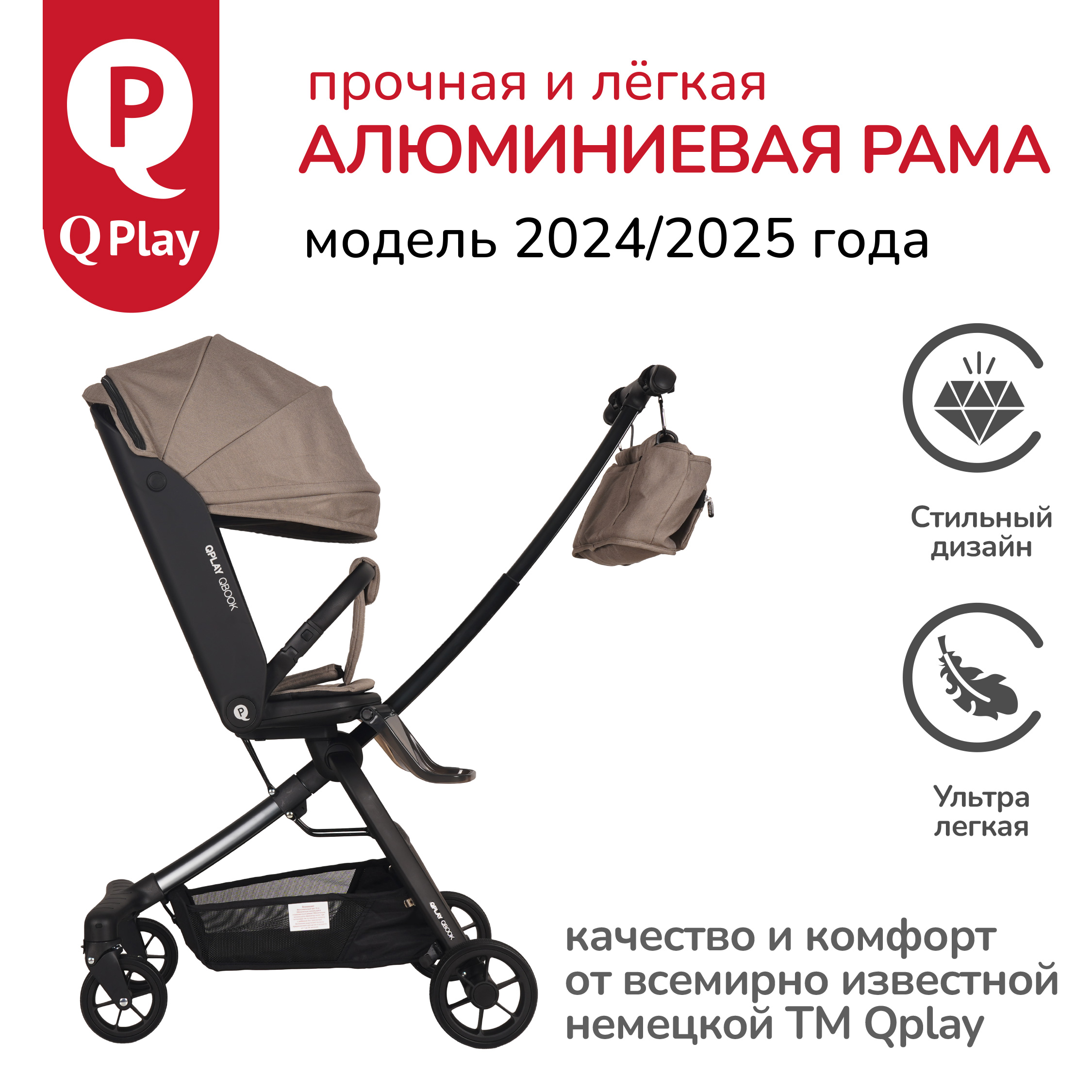 Коляска прогулочная QPLAY Qbook - фото 10