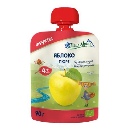 Пюре Fleur Alpine Яблоко с 4 мес 90 г