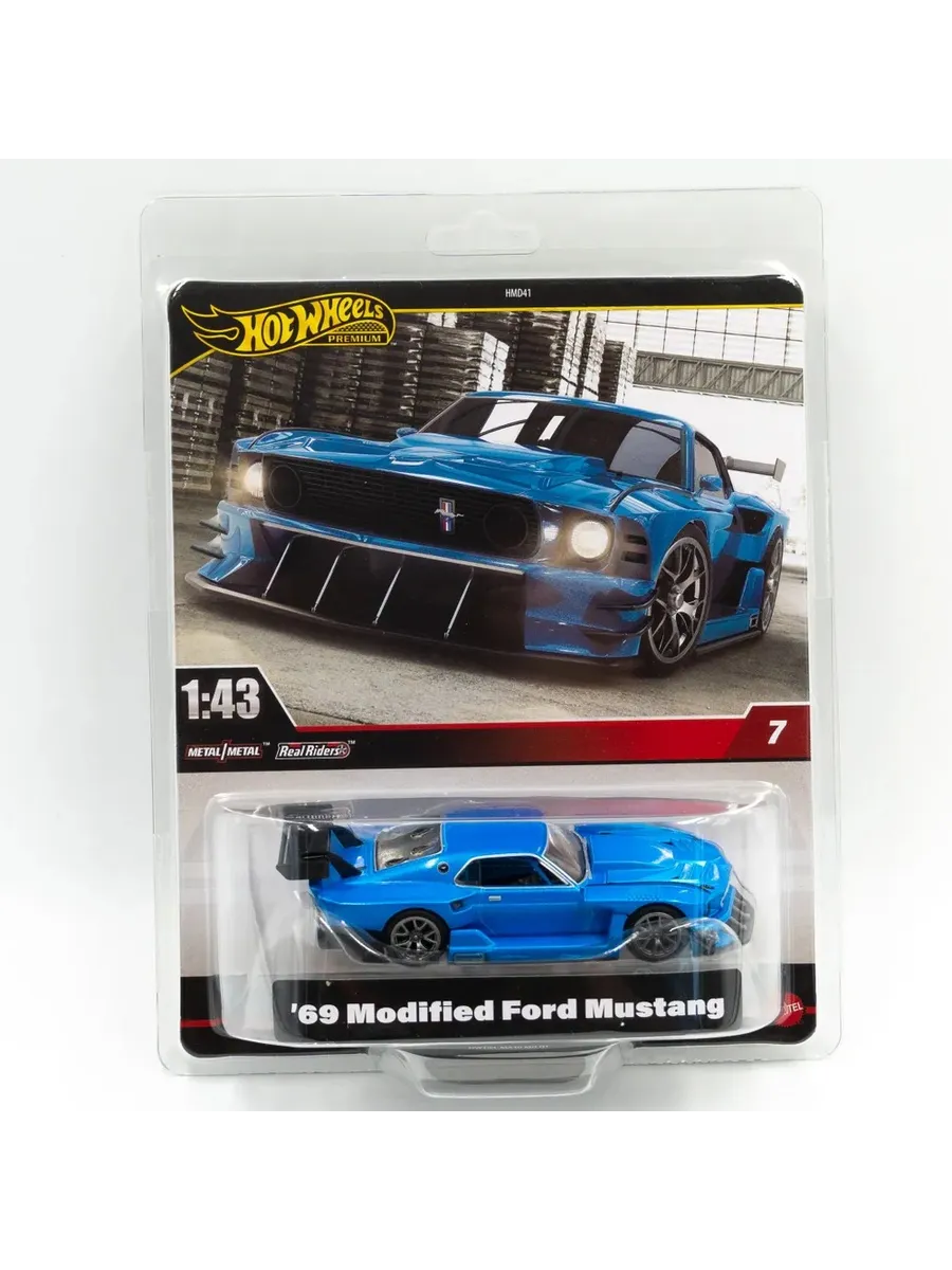 Автомобиль Hot Wheels Ford Premium 69 Modified Mustang 1:43 121394 - фото 1