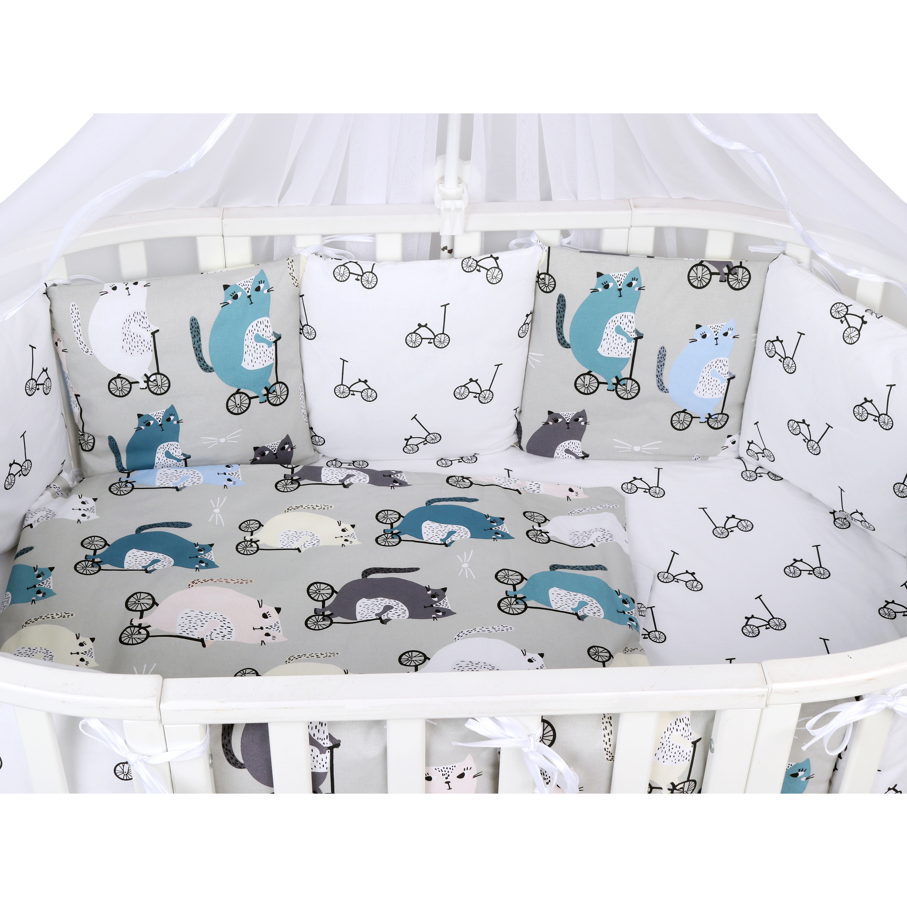 Комплект постельного белья Amarobaby Велосипедисты 7 предм. - фото 9