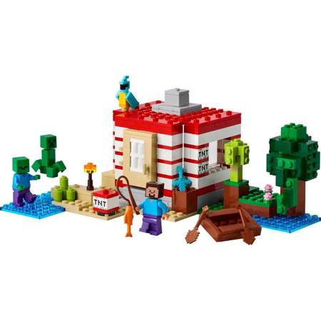 Конструктор LEGO Minecraft Дом в джунглях ТНТ блочный