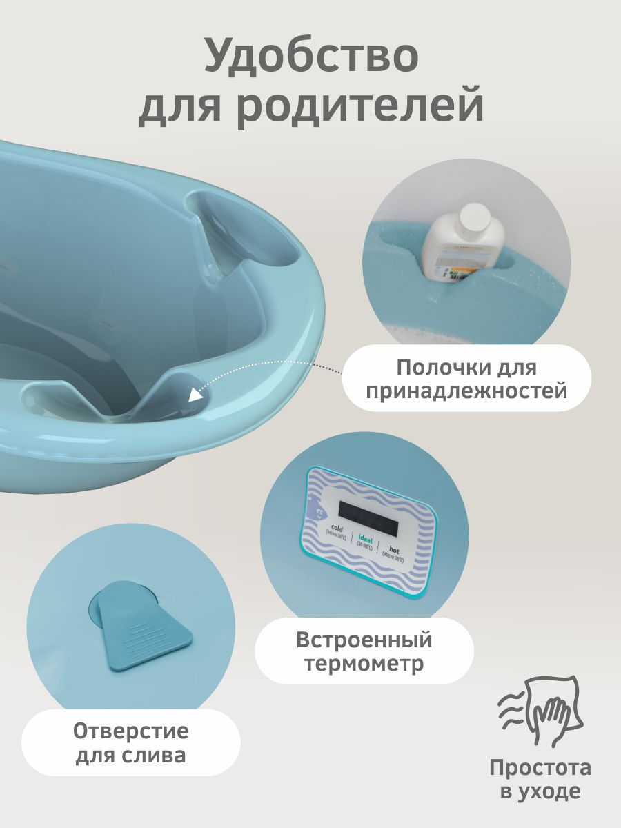 Ванночка KidPlast Hit голубой - фото 4