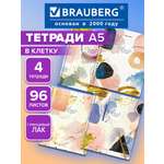 Общая тетрадь Brauberg клетка 96 лист. 4 шт.