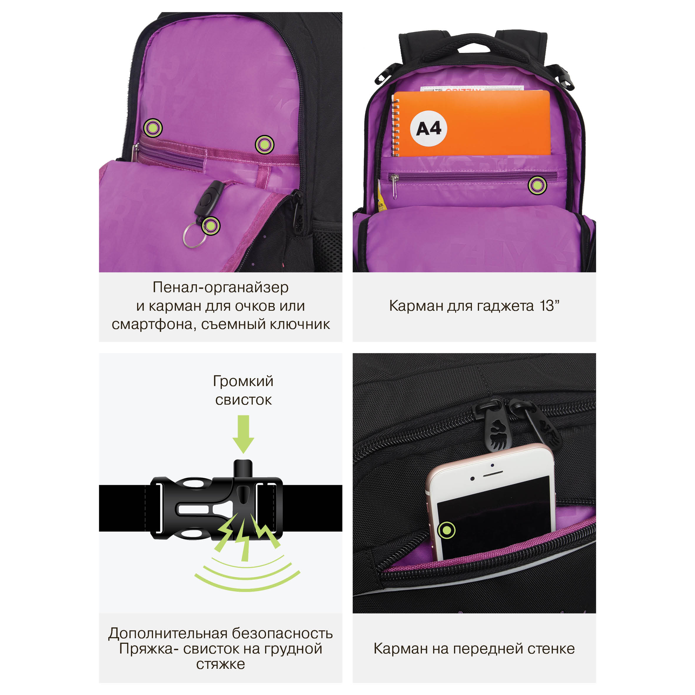 Рюкзак Grizzly для девочки - фото 16