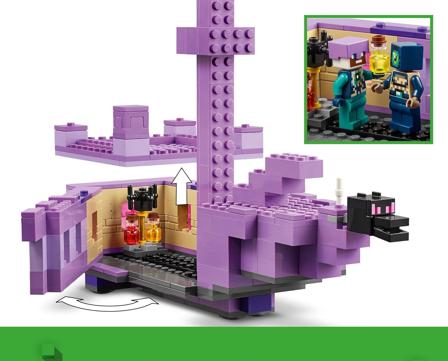 Конструктор LEGO Minecraft Дракон Эндера и Корабль блочный - фото 2