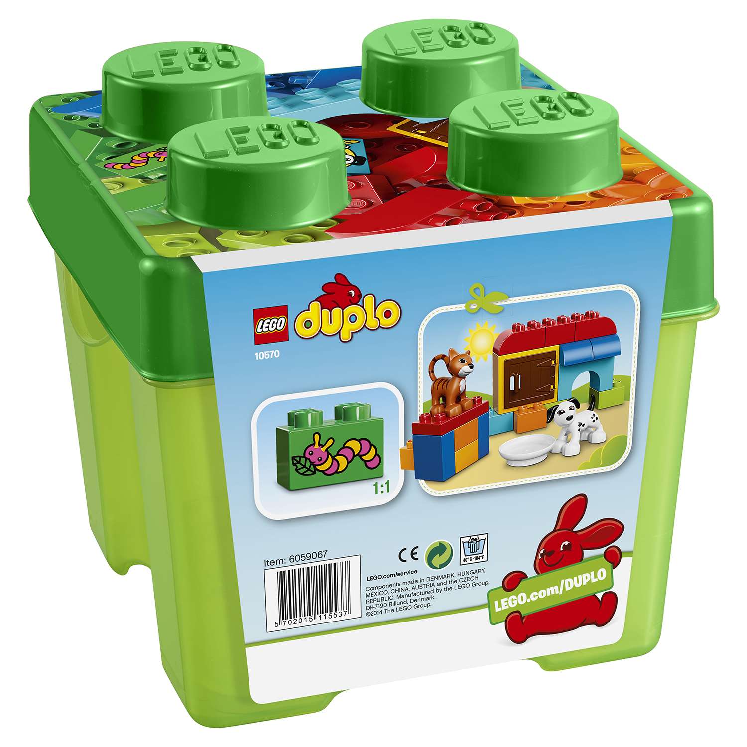 Конструктор LEGO DUPLO Лучшие друзья: кот и пёс блочный - фото 3