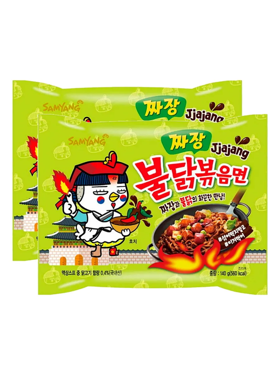 Лапша быстрого приготовления Samyang курица в бобовом соусе Чаджан - фото 2
